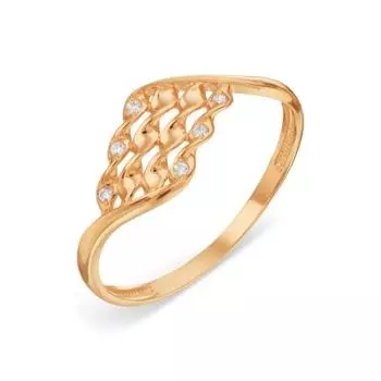 Кольцо с фианитами Линии Любви