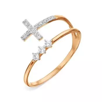 Кольцо с фианитами Линии Любви