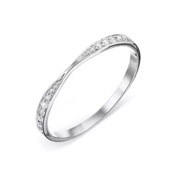 Кольцо с фианитами Линии Любви