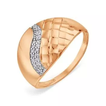 Кольцо с фианитами Линии Любви