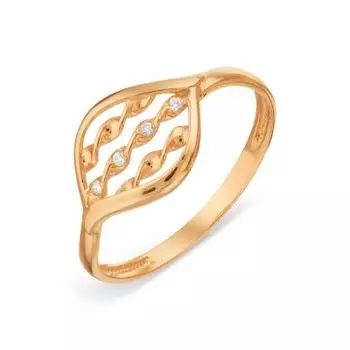 Кольцо с фианитами Линии Любви