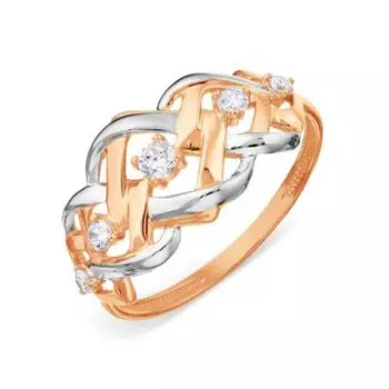 Кольцо с фианитами Линии Любви