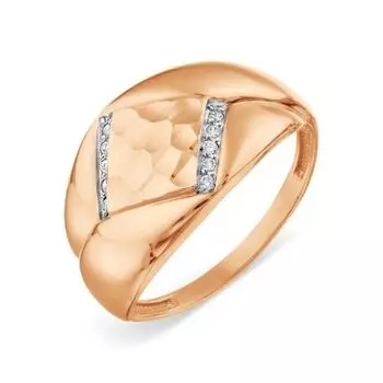 Кольцо с фианитами Линии Любви