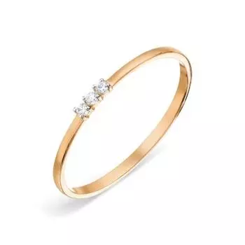 Кольцо с фианитами Линии Любви