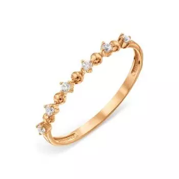 Кольцо с фианитами Линии Любви