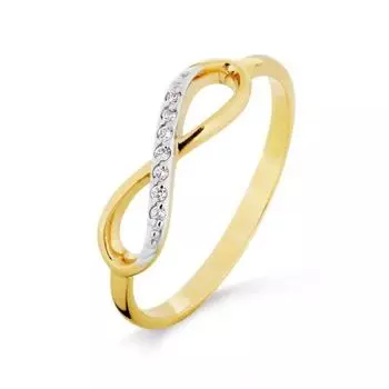 Кольцо с фианитами Линии Любви