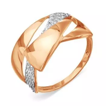 Кольцо с фианитами Линии Любви