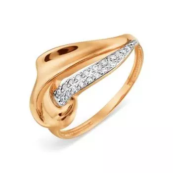 Кольцо с фианитами Линии Любви