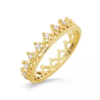 Кольцо с фианитами Линии Любви