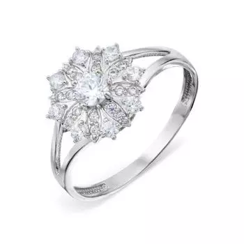 Кольцо с фианитами Линии Любви