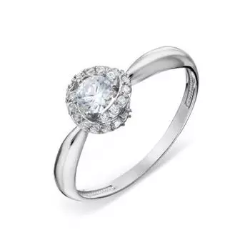 Кольцо с фианитами Линии Любви