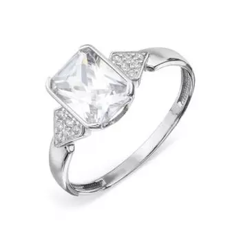 Кольцо с фианитами Линии Любви