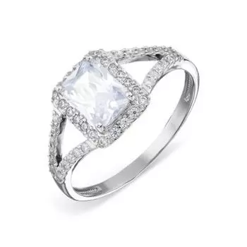 Кольцо с фианитами Линии Любви