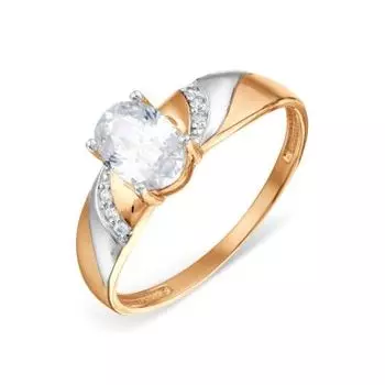 Кольцо с фианитами Линии Любви