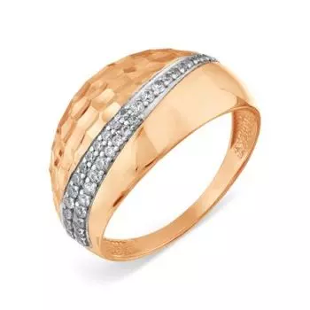 Кольцо с фианитами Линии Любви