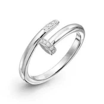 Кольцо с фианитами Линии Любви