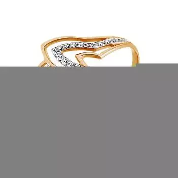 Кольцо с фианитами Линии Любви