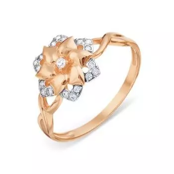 Кольцо с фианитами Линии Любви