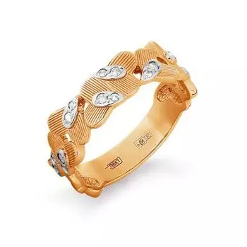 Кольцо с фианитами Линии Любви