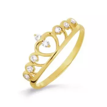 Кольцо с фианитами Линии Любви
