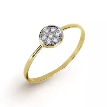 Кольцо с фианитами Линии Любви