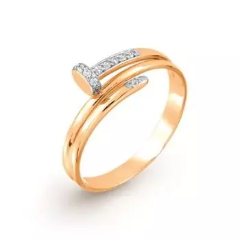 Кольцо с фианитами Линии Любви