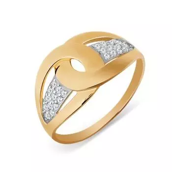 Кольцо с фианитами Линии Любви