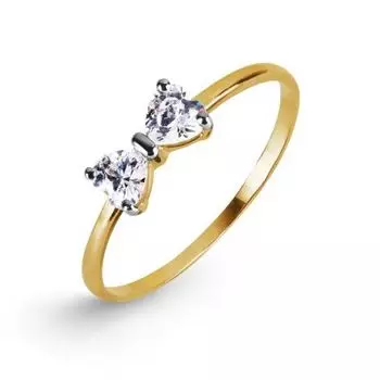 Кольцо с фианитами Линии Любви