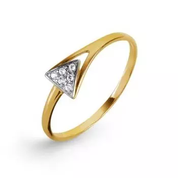 Кольцо с фианитами Линии Любви