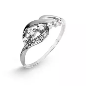 Кольцо с фианитами Линии Любви
