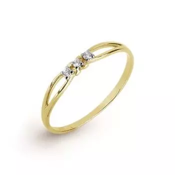 Кольцо с фианитами Линии Любви