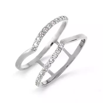 Кольцо с фианитами Линии Любви