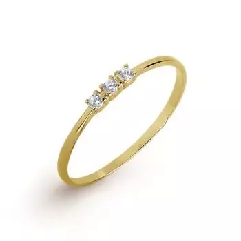 Кольцо с фианитами Линии Любви