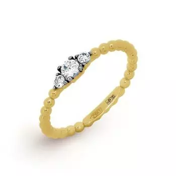 Кольцо с фианитами Линии Любви