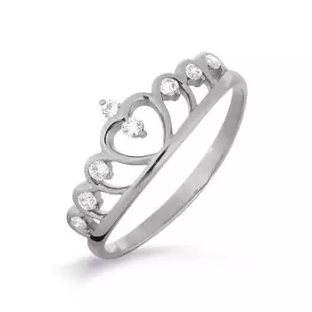 Кольцо с фианитами Линии Любви