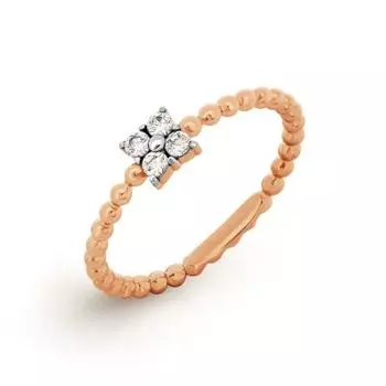 Кольцо с фианитами Линии Любви