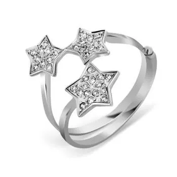 Кольцо с фианитами Линии Любви