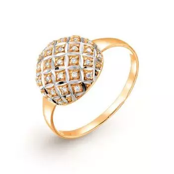 Кольцо с фианитами Линии Любви