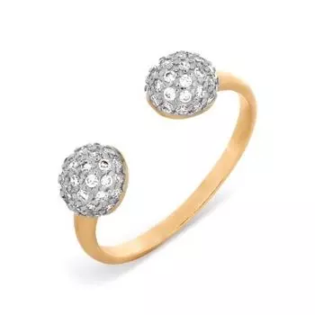 Кольцо с фианитами Линии Любви