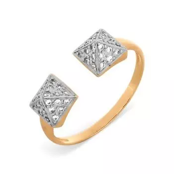 Кольцо с фианитами Линии Любви