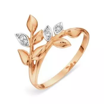 Кольцо с фианитами Линии Любви