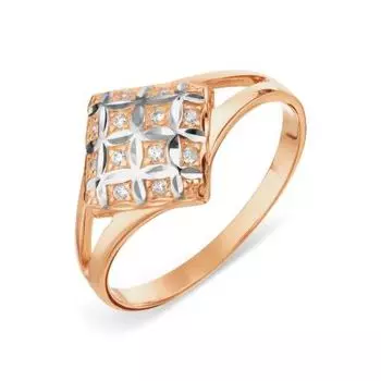 Кольцо с фианитами Линии Любви