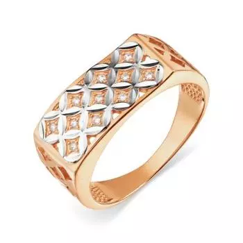 Кольцо с фианитами Линии Любви