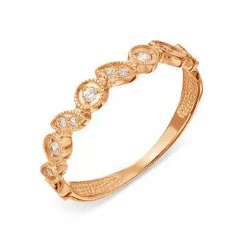 Кольцо с фианитами Линии Любви