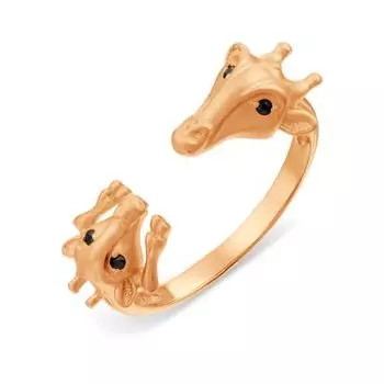 Кольцо с фианитами Линии Любви