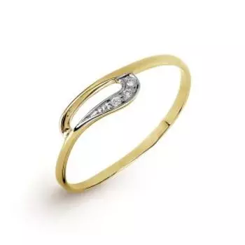 Кольцо с фианитами Линии Любви