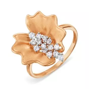 Кольцо с фианитами Линии Любви