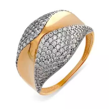 Кольцо с фианитами Линии Любви