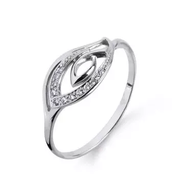 Кольцо с фианитами Линии Любви