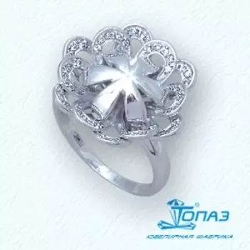 Кольцо с фианитами Линии Любви